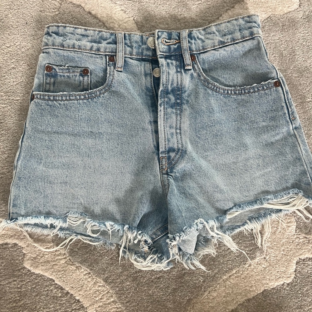 Zara high waisted denim shorts